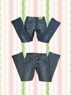 Pudding Y2K Low Waist Bootcut Jeans, Size US 28-29, Vintage Aesthetic 2000s